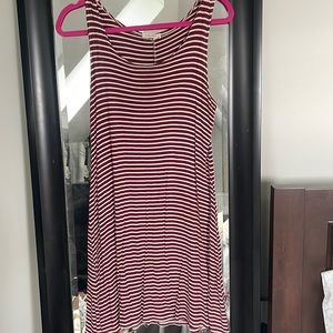 Red and white stripped sundress